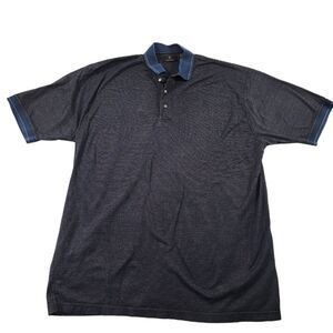 Gary Player Polo Golf Shirt Mens XXL Blue Short Sleeve Egyptian Cotton